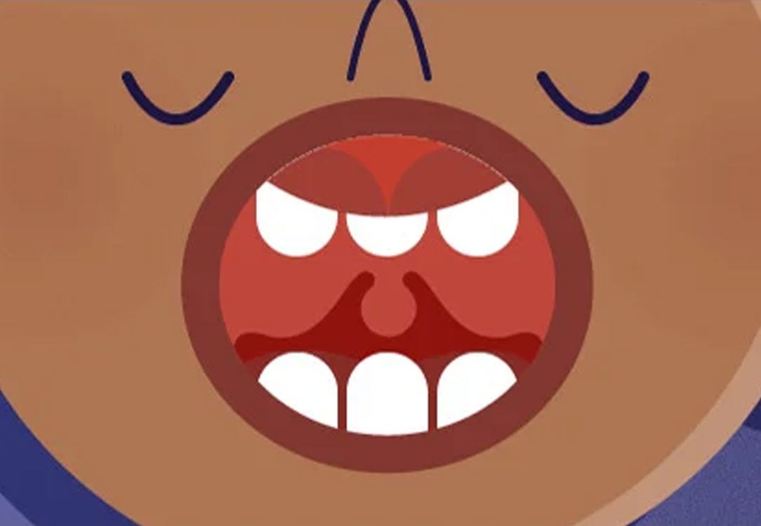 Open mouth with lip tie frenectomy