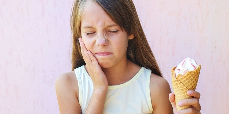 Girl with Sensitive Teeth