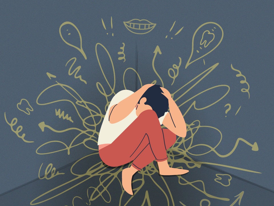 Man in fetal position